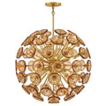 Fredrick Ramond FR46905UB-AM Unlacquered Brass Medium Globe Chandelier Image 1