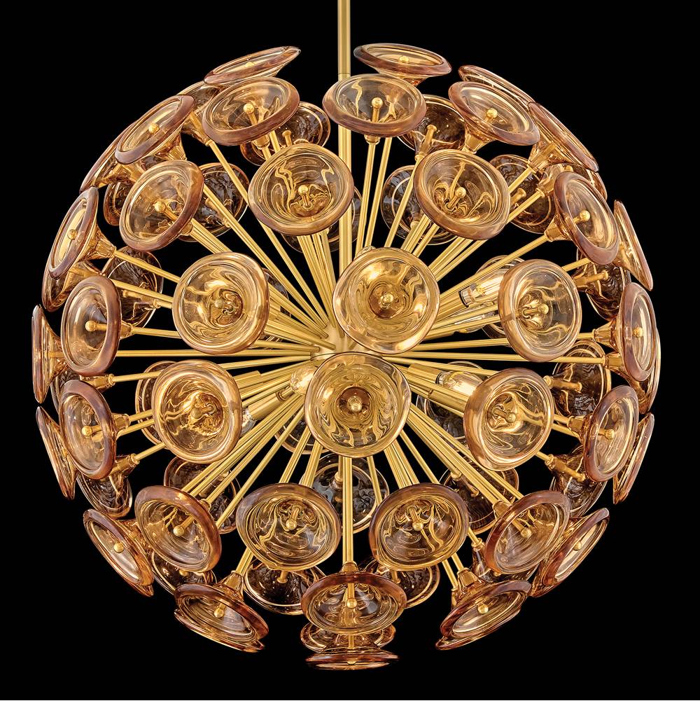 Fredrick Ramond FR46905UB-AM Unlacquered Brass Medium Globe Chandelier Image 2
