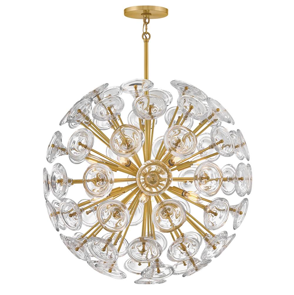 Fredrick Ramond FR46905UB Unlacquered Brass Medium Globe Chandelier Image 1