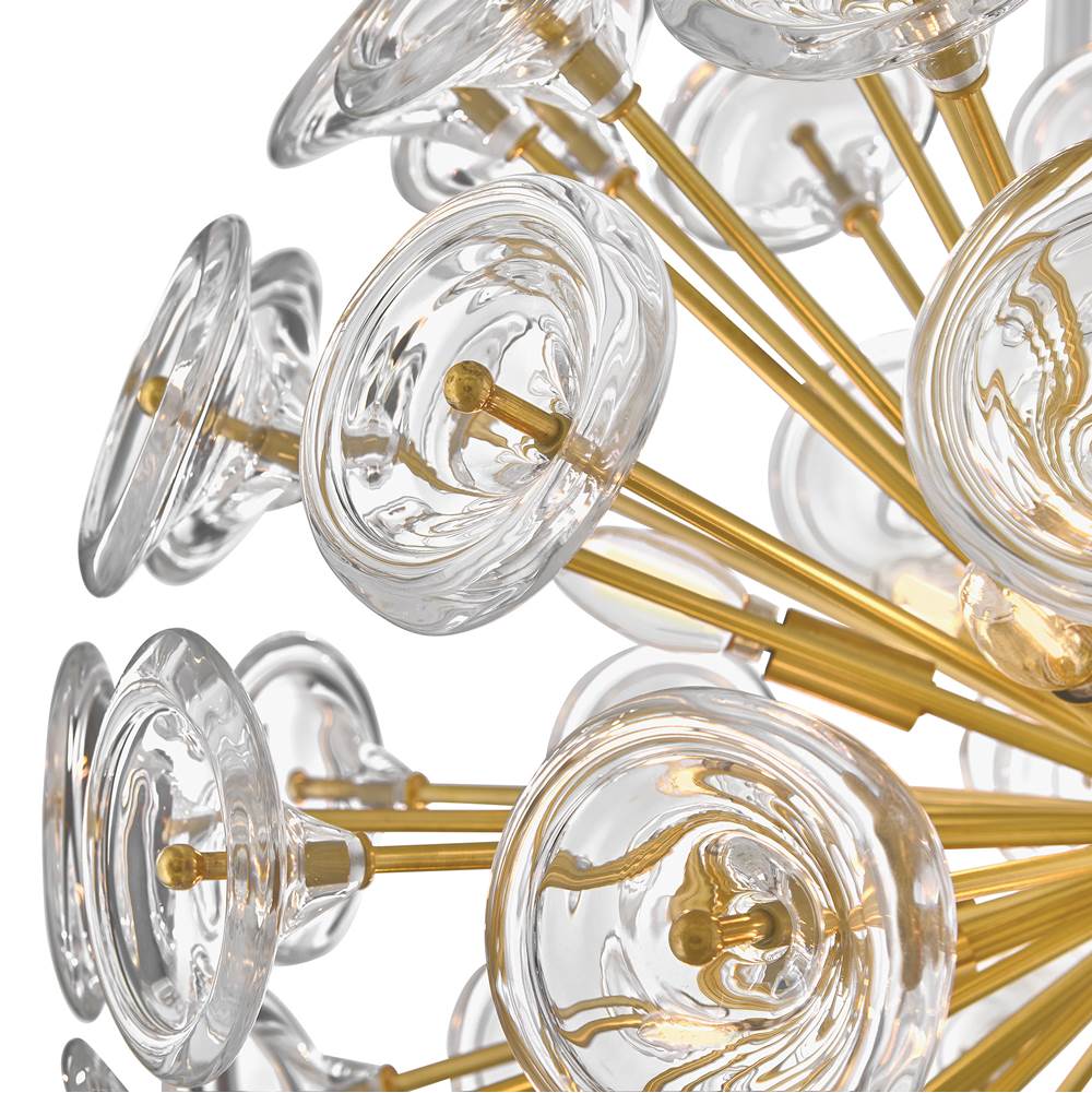 Fredrick Ramond FR46905UB Unlacquered Brass Medium Globe Chandelier Image 9