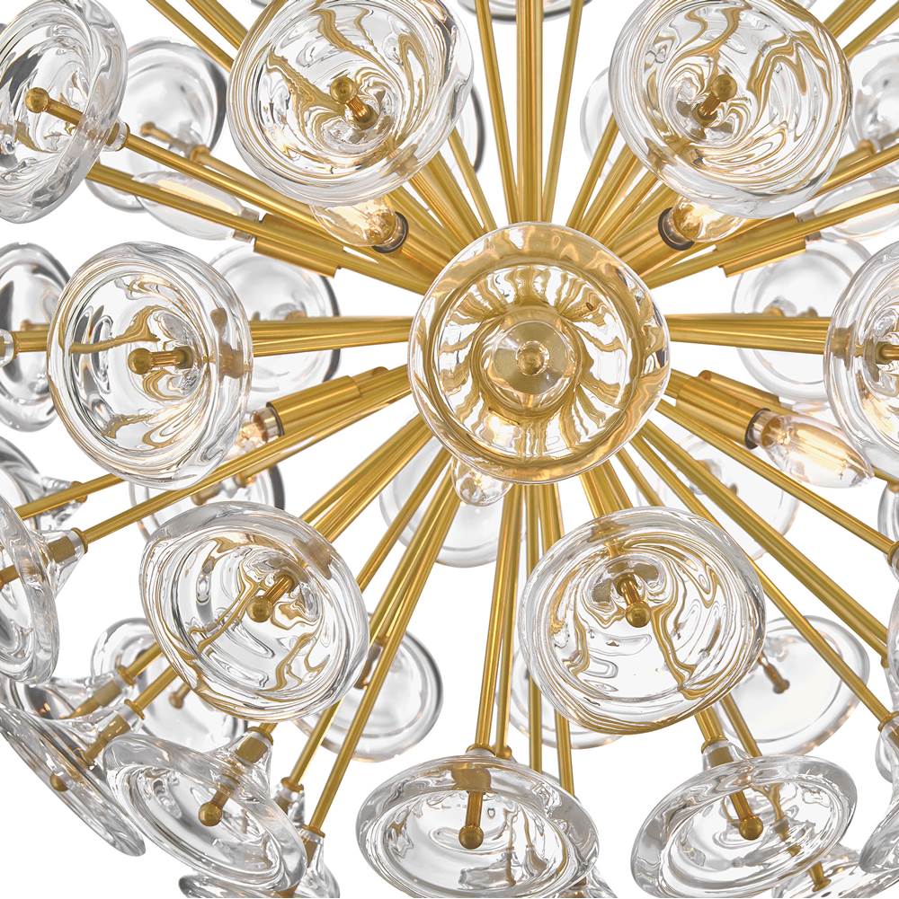 Fredrick Ramond FR46905UB Unlacquered Brass Medium Globe Chandelier Image 8