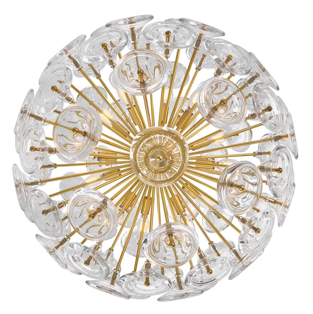 Fredrick Ramond FR46905UB Unlacquered Brass Medium Globe Chandelier Image 7