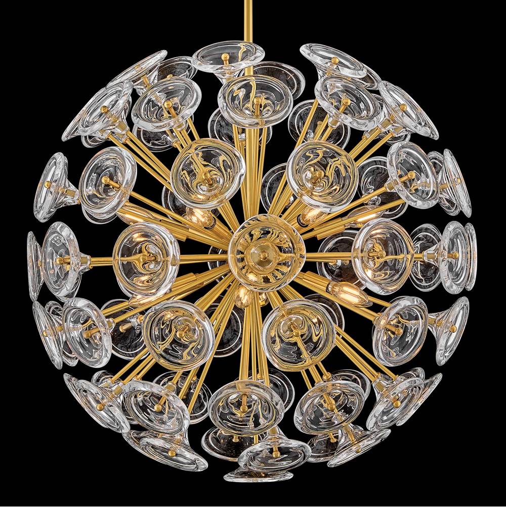 Fredrick Ramond FR46905UB Unlacquered Brass Medium Globe Chandelier Image 5