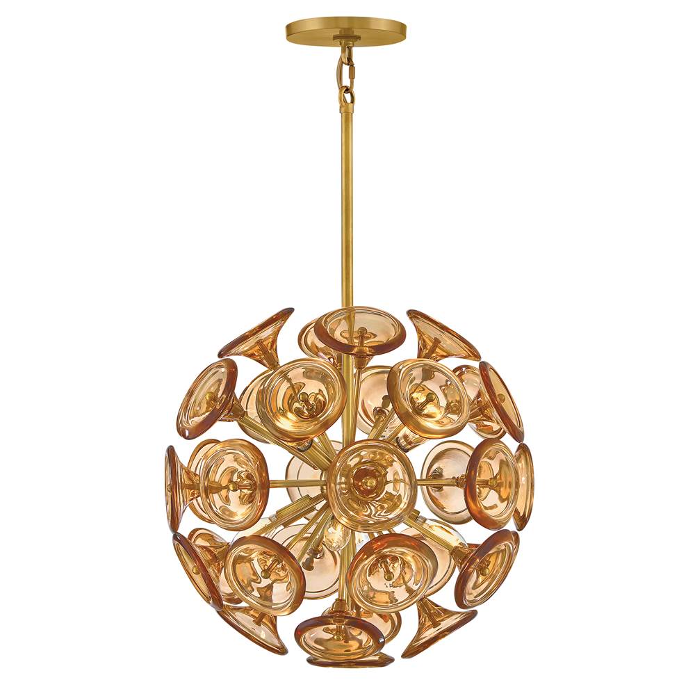 Fredrick Ramond FR46907UB-AM Unlacquered Brass Large Pendant Image 1