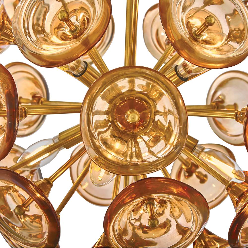 Fredrick Ramond FR46907UB-AM Unlacquered Brass Large Pendant Image 5