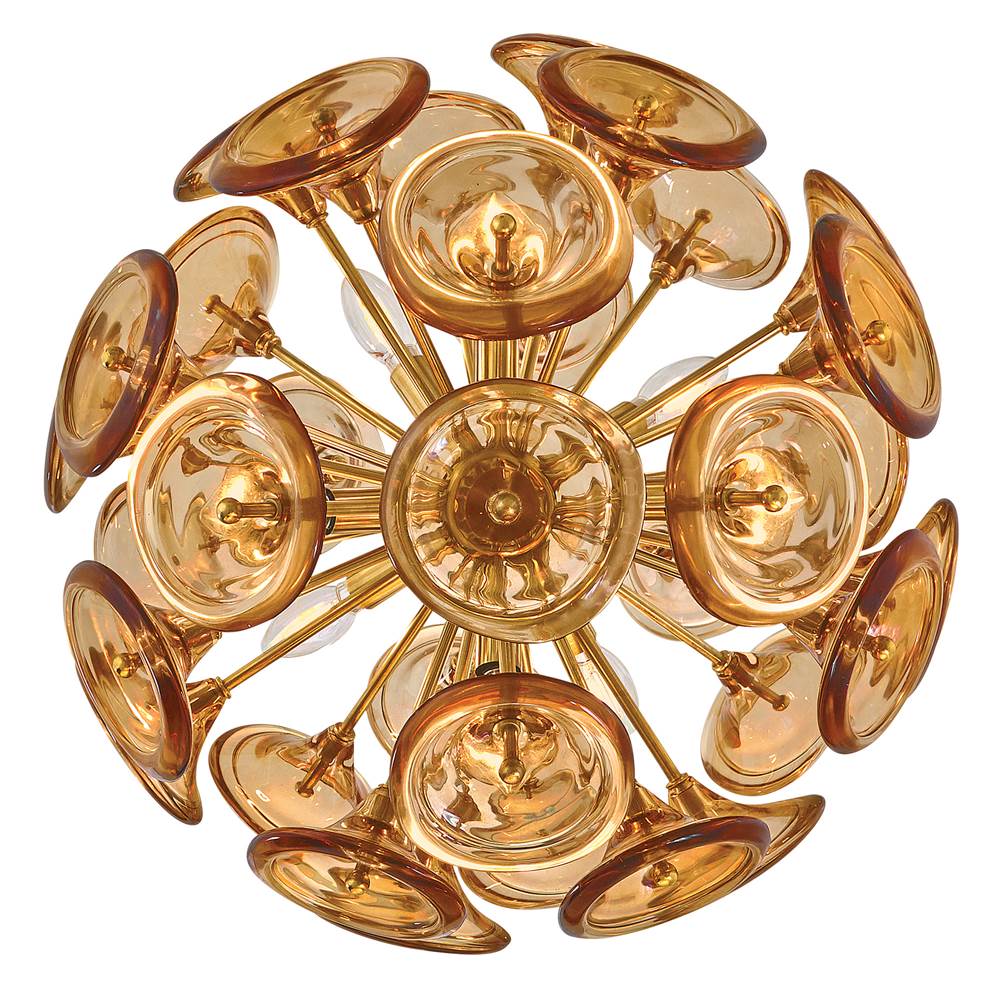 Fredrick Ramond FR46907UB-AM Unlacquered Brass Large Pendant Image 4