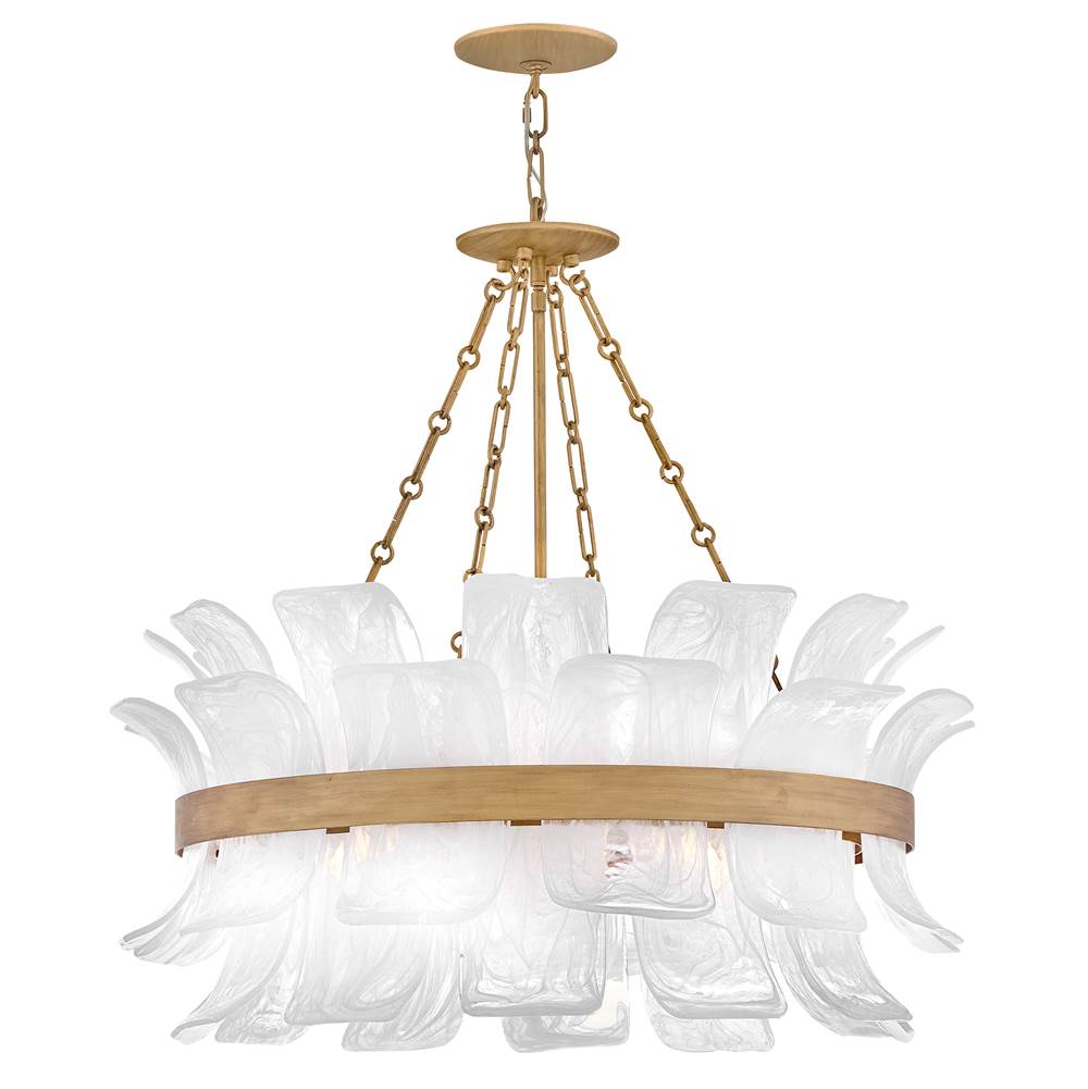 Fredrick Ramond FR46914BNG Burnished Gold Medium Drum Chandelier Image 1