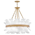 Fredrick Ramond FR46914BNG Burnished Gold Medium Drum Chandelier Image 1