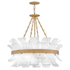 Fredrick Ramond FR46914BNG Burnished Gold Medium Drum Chandelier Image 1