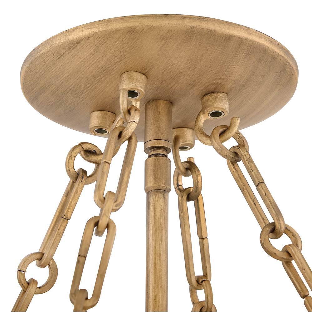 Fredrick Ramond FR46914BNG Burnished Gold Medium Drum Chandelier Image 5