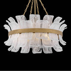 Fredrick Ramond FR46914BNG Burnished Gold Medium Drum Chandelier Image 2