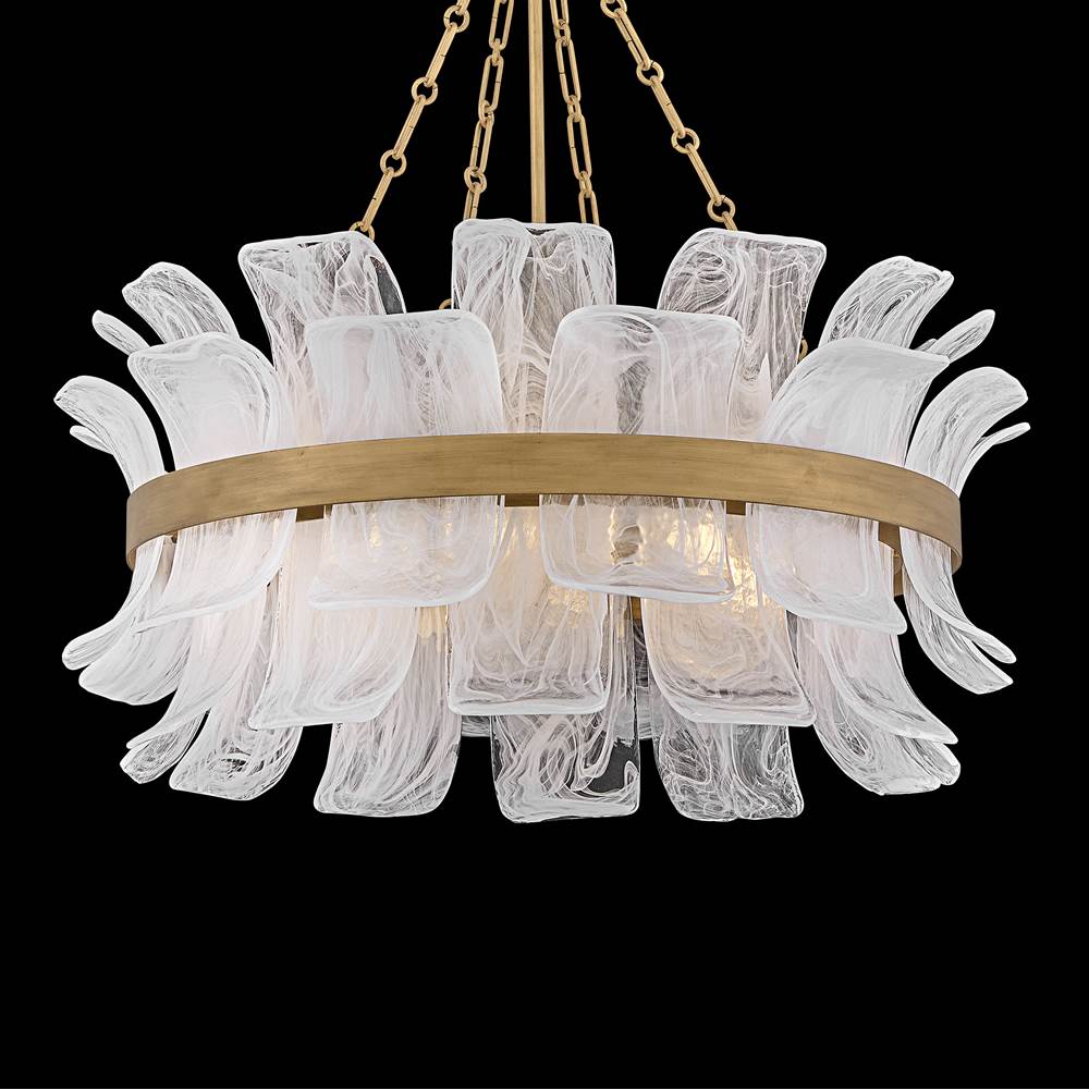 Fredrick Ramond FR46914BNG Burnished Gold Medium Drum Chandelier Image 2