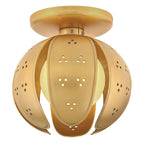 Fredrick Ramond FR46962UB-LL Unlacquered Brass Small Semi-flush Mount Image 1