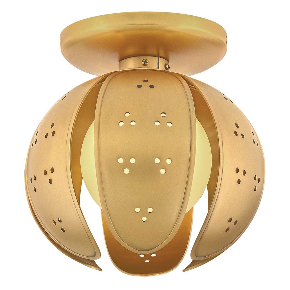 Fredrick Ramond FR46962UB-LL Unlacquered Brass Small Semi-flush Mount Image 1