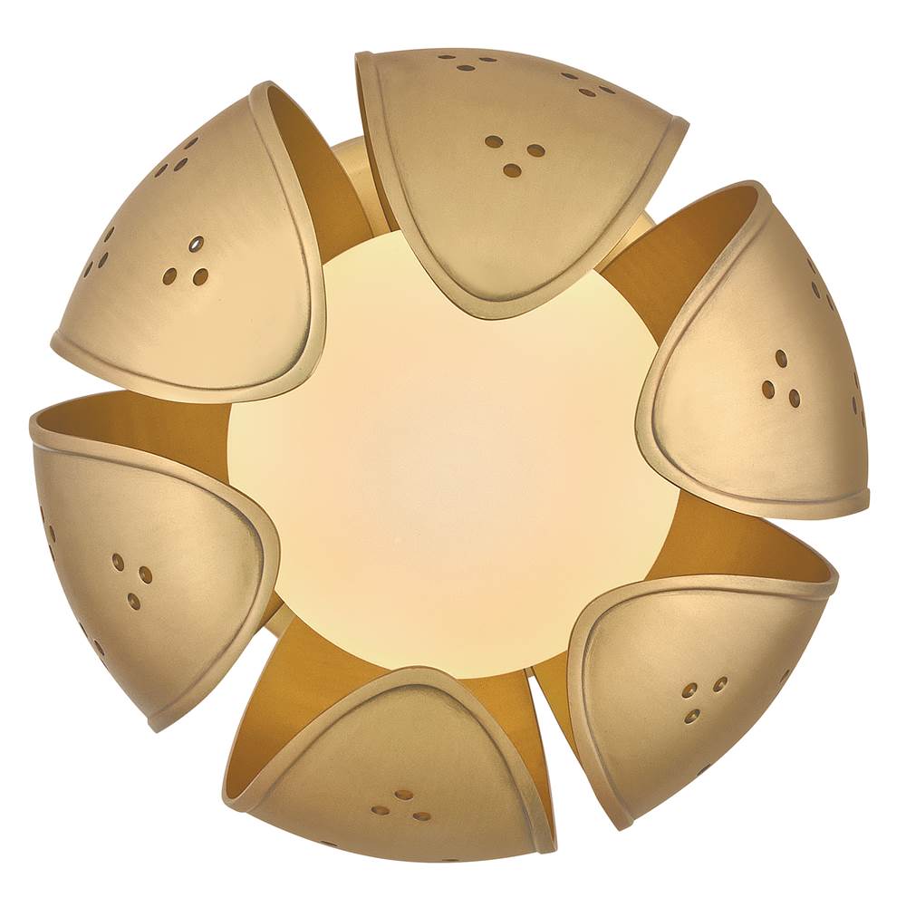 Fredrick Ramond FR46962UB-LL Unlacquered Brass Small Semi-flush Mount Image 5