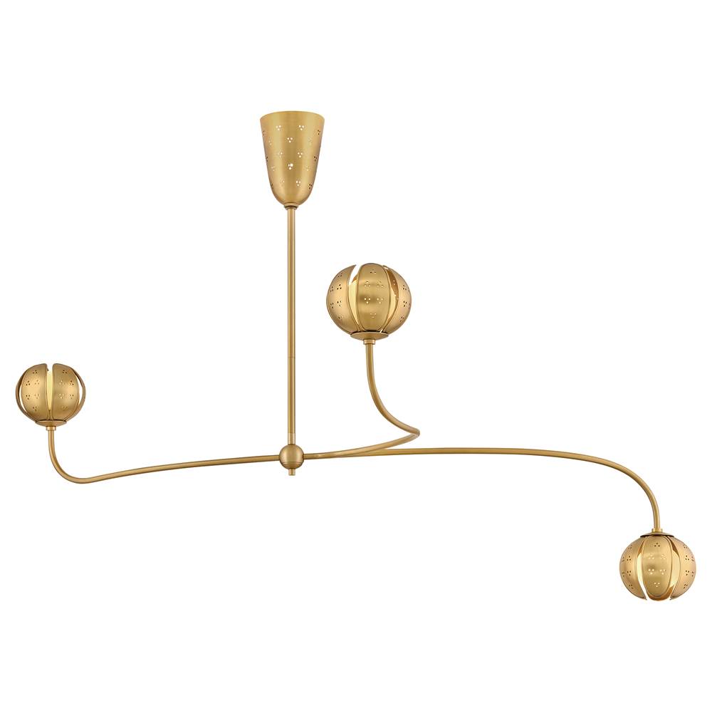 Fredrick Ramond FR46963UB-LL Unlacquered Brass Large Abstract Chandelier Image 1