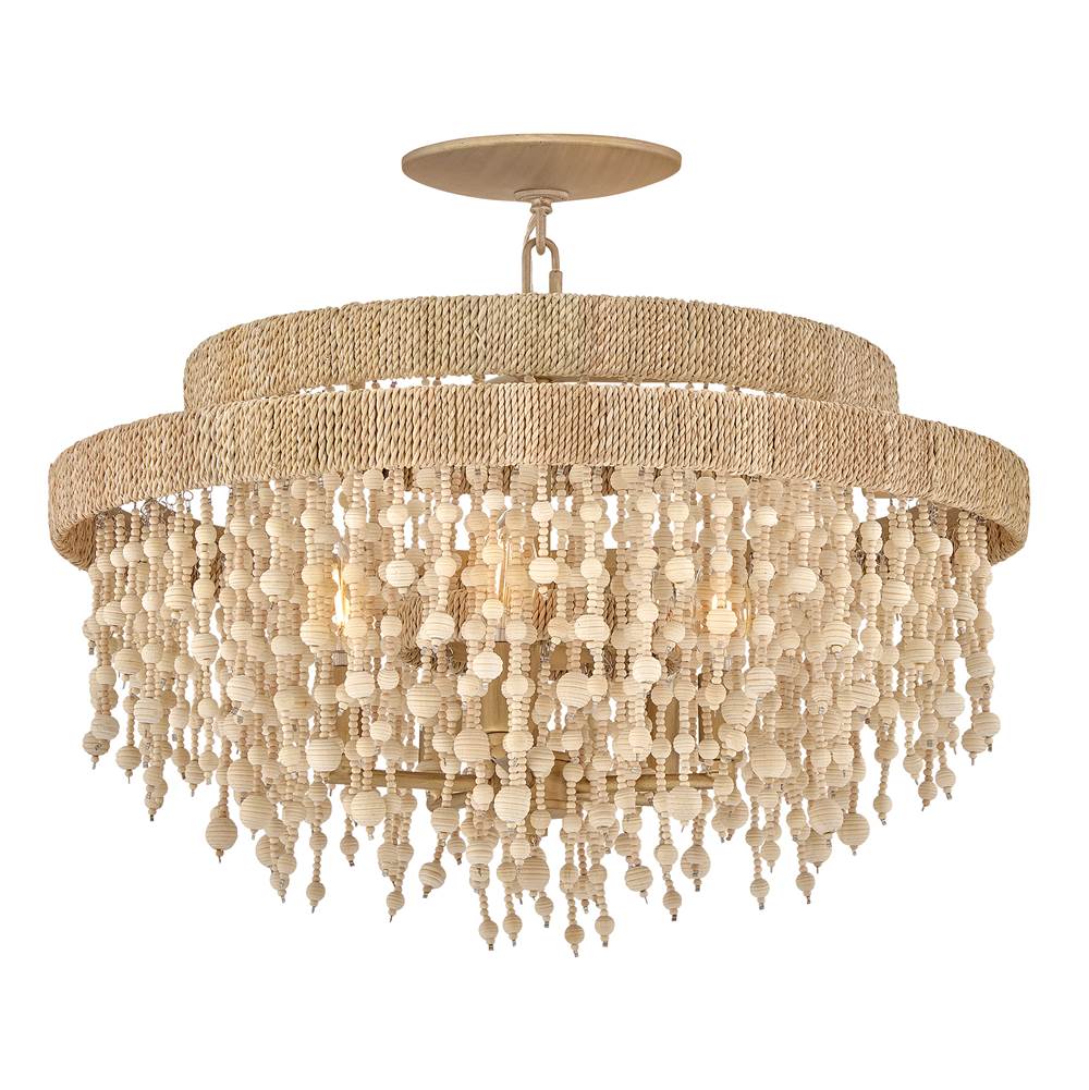 Fredrick Ramond FR47003BNG Burnished Gold Medium Semi Flush Mount Image 1