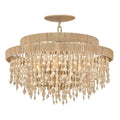 Fredrick Ramond FR47003BNG Burnished Gold Medium Semi Flush Mount Image 1