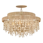 Fredrick Ramond FR47003BNG Burnished Gold Medium Semi Flush Mount Image 1