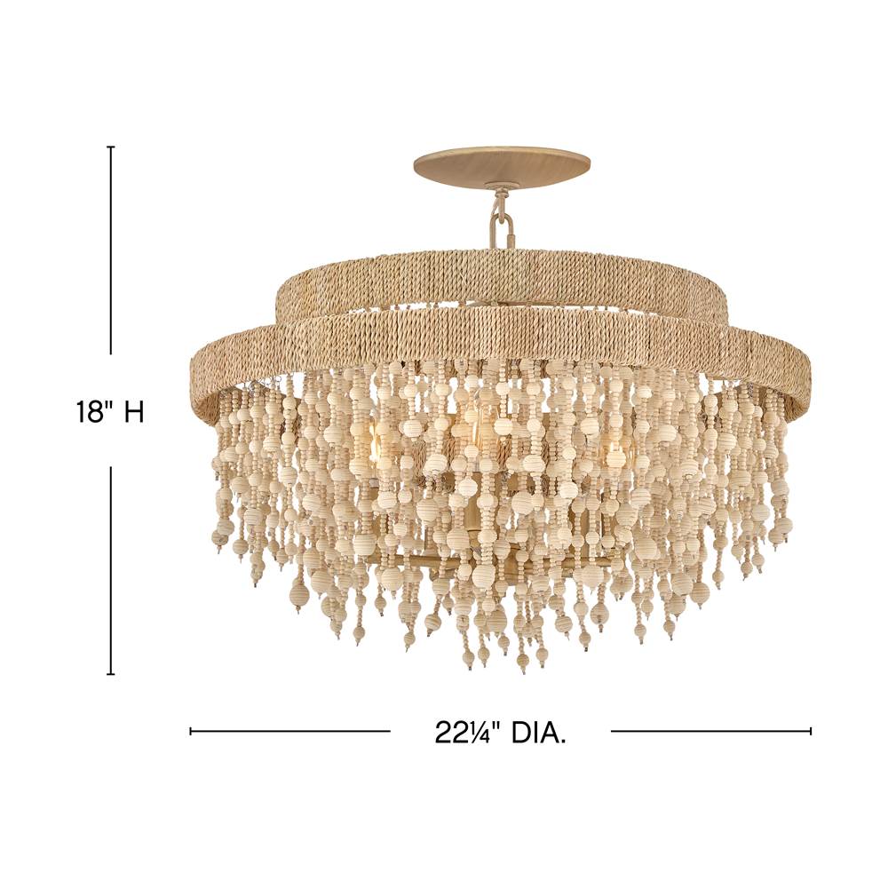 Fredrick Ramond FR47003BNG Burnished Gold Medium Semi Flush Mount Image 2