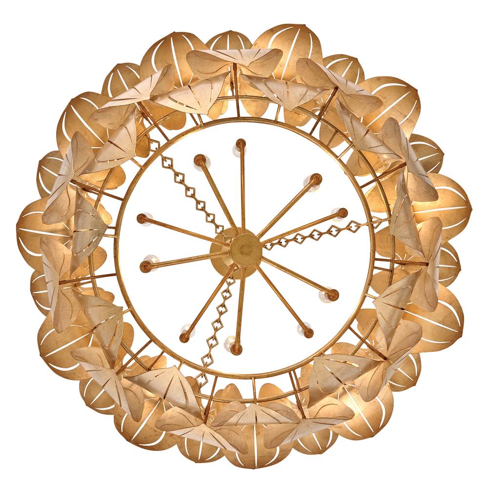 Fredrick Ramond FR47166DA Distressed Brass Large Chandelier Image 3