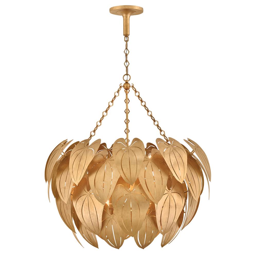 Fredrick Ramond FR47166DA Distressed Brass Large Chandelier Image 2