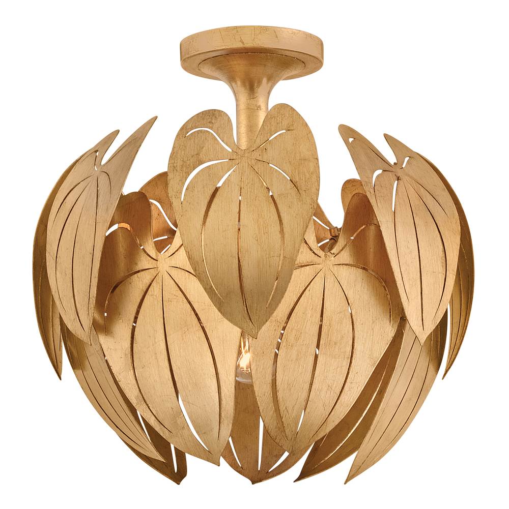 Fredrick Ramond FR47167DA Distressed Brass Large Convertible Semi-flush Mount Image 1