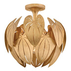 Fredrick Ramond FR47167DA Distressed Brass Large Convertible Semi-flush Mount Image 1