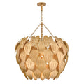 Fredrick Ramond FR47168DA Distressed Brass Large Chandelier Image 1