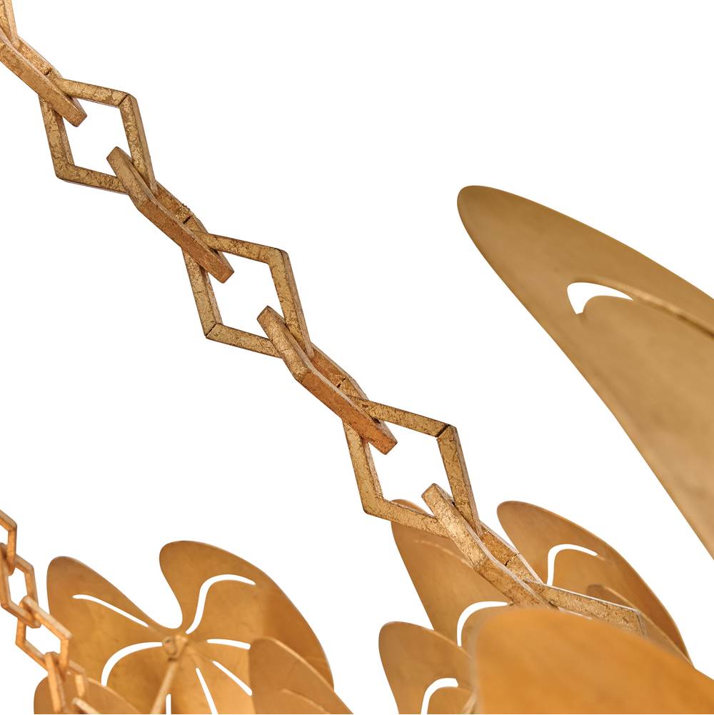 Fredrick Ramond FR47168DA Distressed Brass Large Chandelier Image 5
