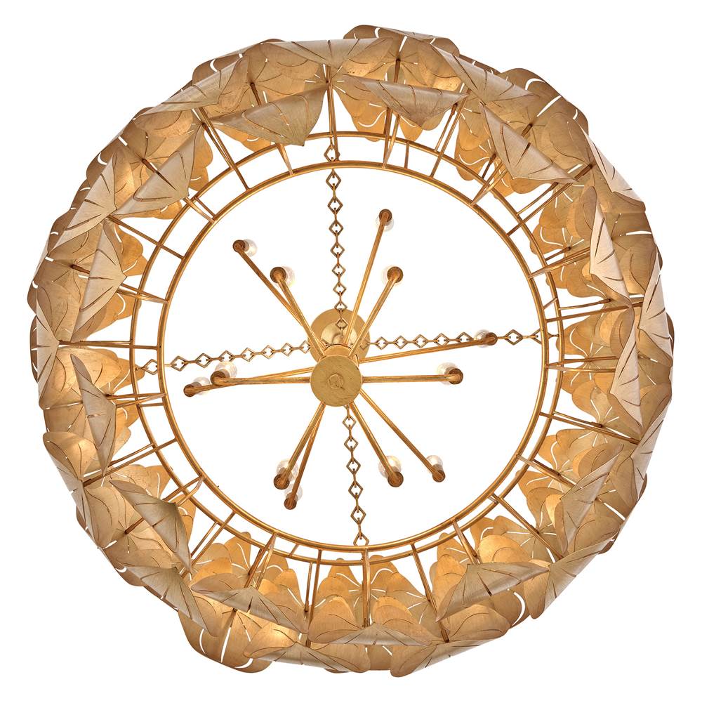 Fredrick Ramond FR47168DA Distressed Brass Large Chandelier Image 3