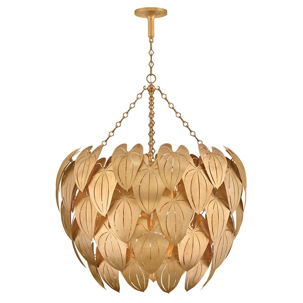 Fredrick Ramond FR47168DA Distressed Brass Large Chandelier Image 2