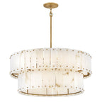 Fredrick Ramond FR47754BNG Burnished Gold Medium Drum Chandelier Image 8