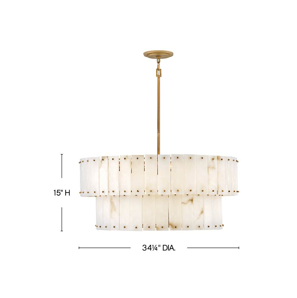 Fredrick Ramond FR47754BNG Burnished Gold Medium Drum Chandelier Image 3