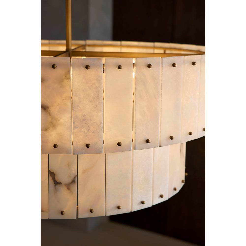 Fredrick Ramond FR47754BNG Burnished Gold Medium Drum Chandelier Image 1