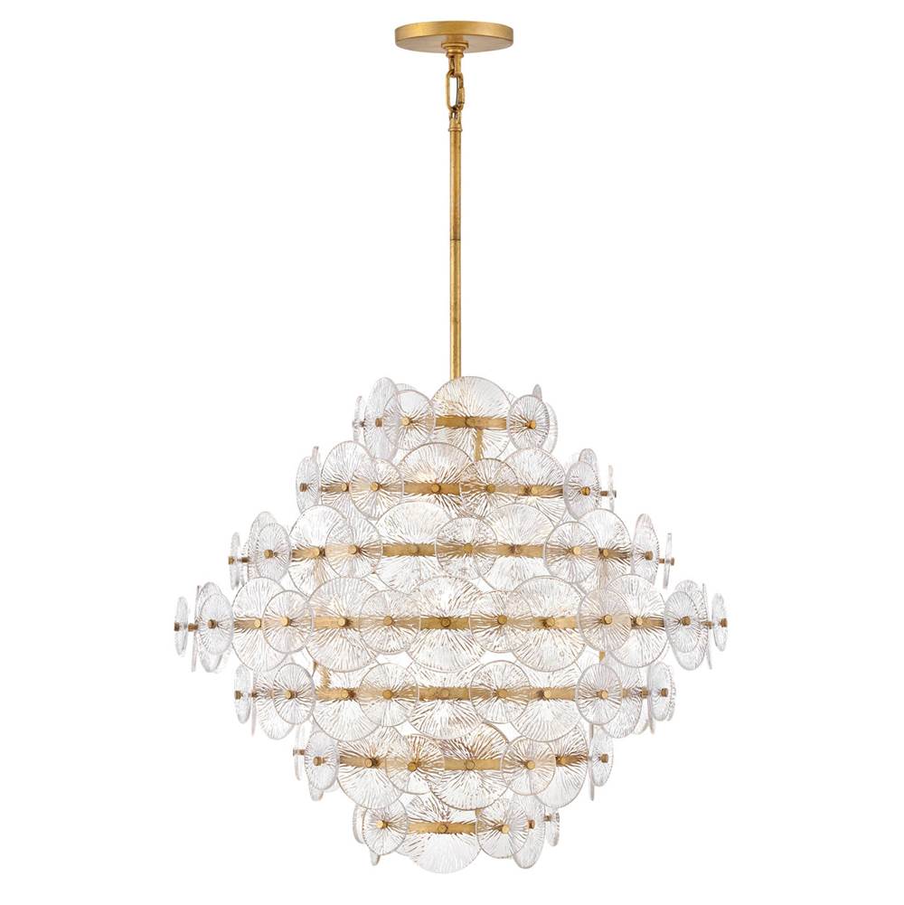 Fredrick Ramond FR30128DA Distressed Brass Medium Single Tier Pendant Image 1