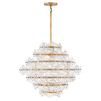 Fredrick Ramond FR30128DA Distressed Brass Medium Single Tier Pendant Image 1