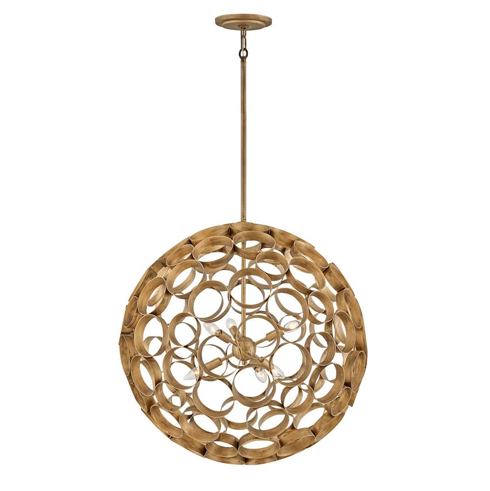 Fredrick Ramond Centric Chandelier Centric Large Orb In Burnished Gold