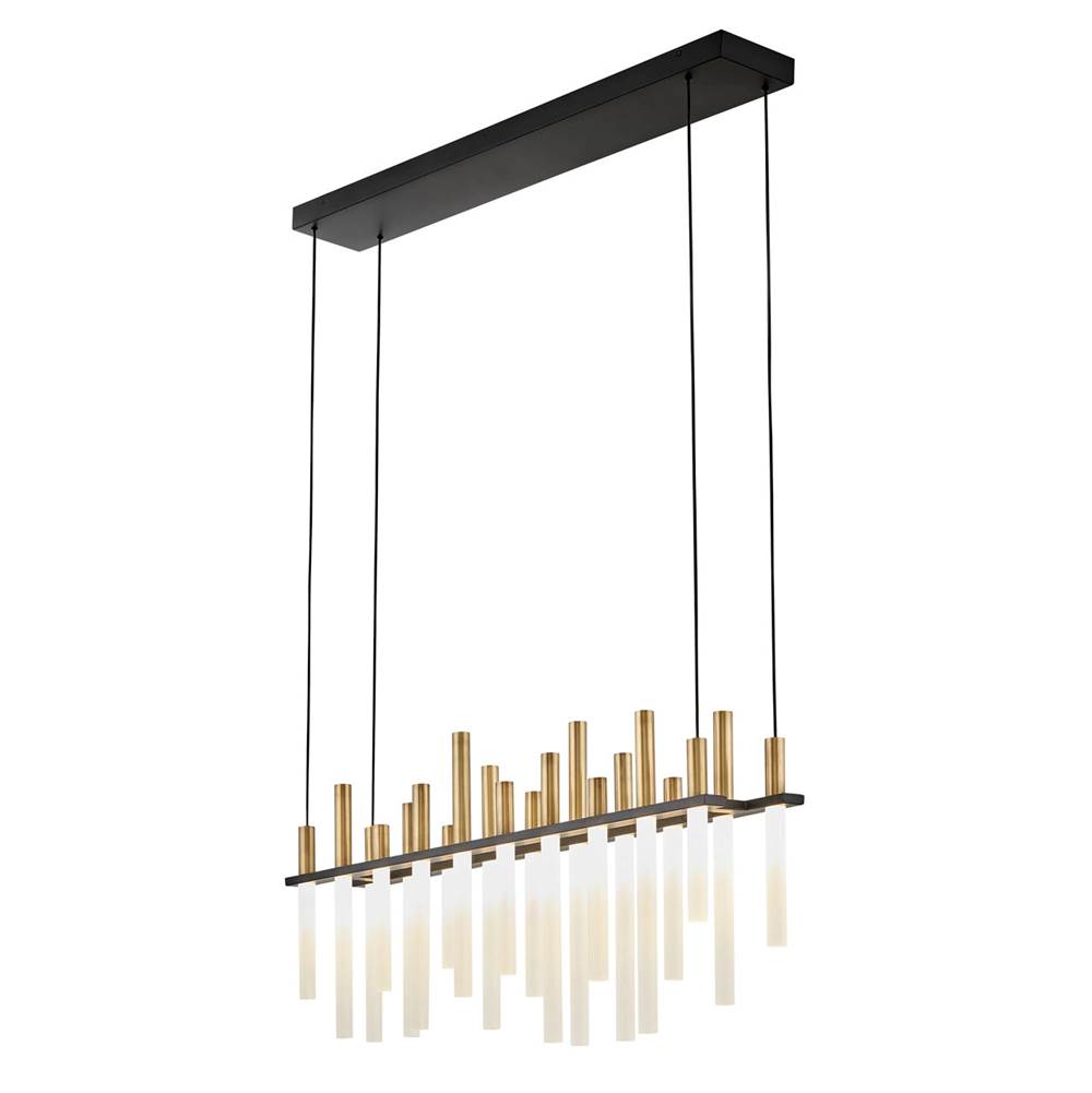 Fredrick Ramond FR30705BLK Black Chandelier Echo Large Led Linear In Black Image 1