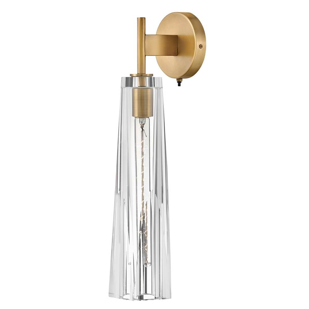 Fredrick Ramond FR31100HBR-CL Heritage Brass.Clear Single Light Sconce Image 1