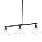 Golden Lighting 0305-3SF BLK-CLR Matte Black Yep By Golden Lighting Carver 3-light Semi-flush Mount In Matte Black And Clear Glass Image 4