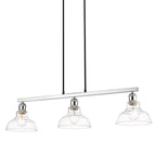 Golden Lighting 0305-3SF CH-CLR Chrome Yep By Golden Lighting Carver 3-light Semi-flush Mount In Chrome Image 4