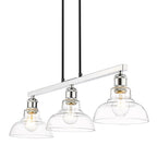 Golden Lighting 0305-3SF CH-CLR Chrome Yep By Golden Lighting Carver 3-light Semi-flush Mount In Chrome Image 2