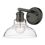Golden Lighting 0305-BA1 BLK-CLR Matte Black Yep By Golden Lighting Carver 1-light Vanity In Matte Black And Clear Glass Image 1