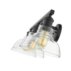 Golden Lighting 0305-BA3 BLK-CLR Matte Black Yep By Golden Lighting Carver 3-light Vanity In Matte Black And Clear Glass Image 2