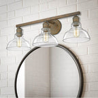 Golden Lighting 0305-BA3 CP-CLR Copper Patina Yep By Golden Lighting Carver 3-light Vanity In Copper Patina Image 2
