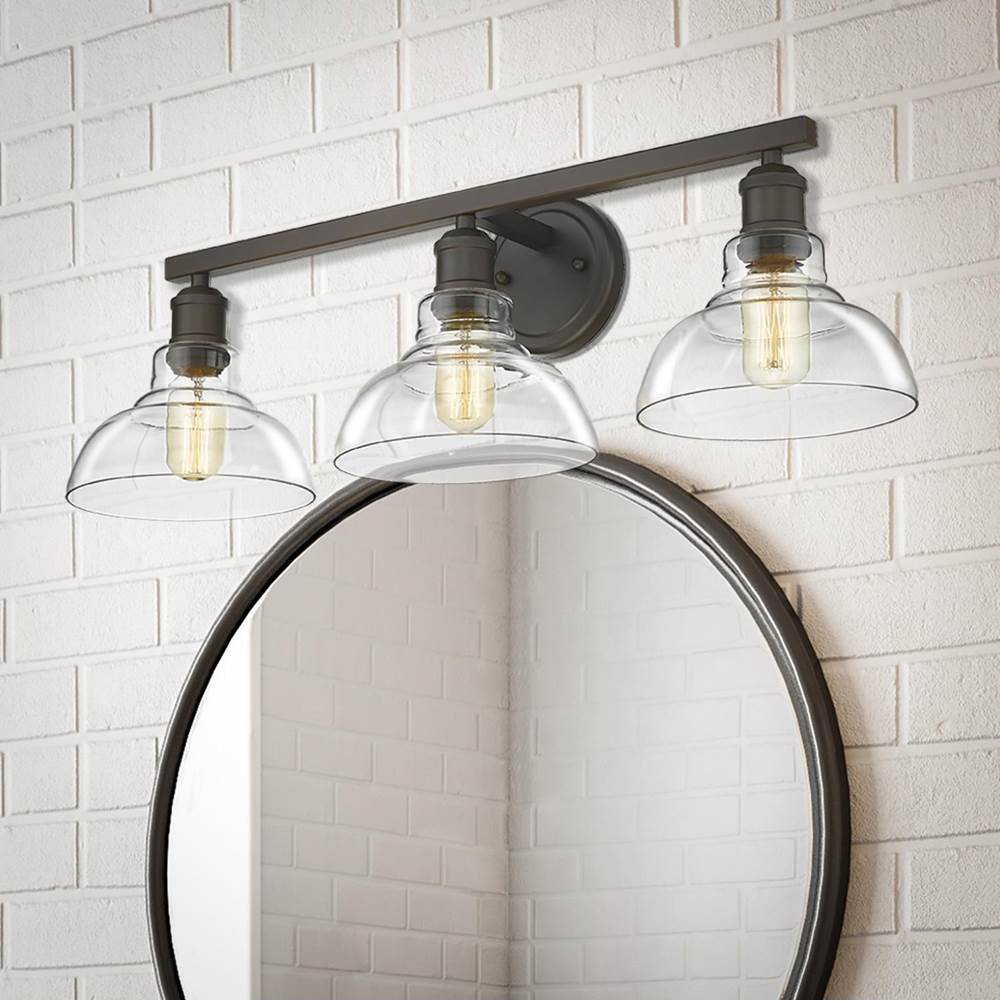 Golden Lighting 0305-BA3 RBZ-CLR Rubbed Bronze Yep By Golden Lighting Carver 3-light Vanity In Rubbed Bronze Image 2