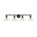 Golden Lighting 0305-BA4 BLK-CLR Matte Black Yep By Golden Lighting Carver 4-light Vanity In Matte Black And Clear Glass Image 1
