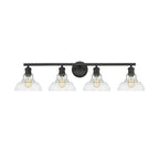 Golden Lighting 0305-BA4 BLK-CLR Matte Black Yep By Golden Lighting Carver 4-light Vanity In Matte Black And Clear Glass Image 1