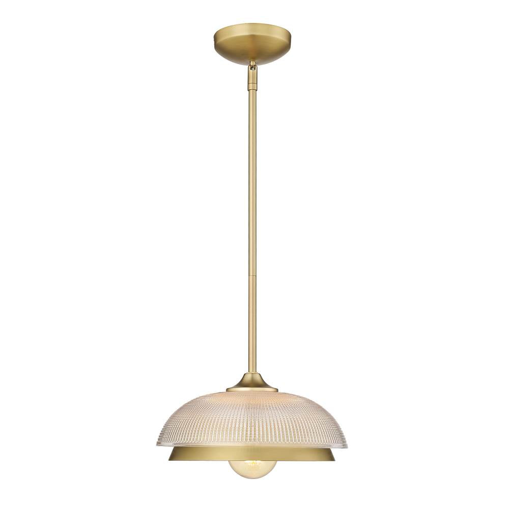 Golden Lighting Crawford Golden Lighting Crawford 1-light Pendant In Brushed Champagne Brass